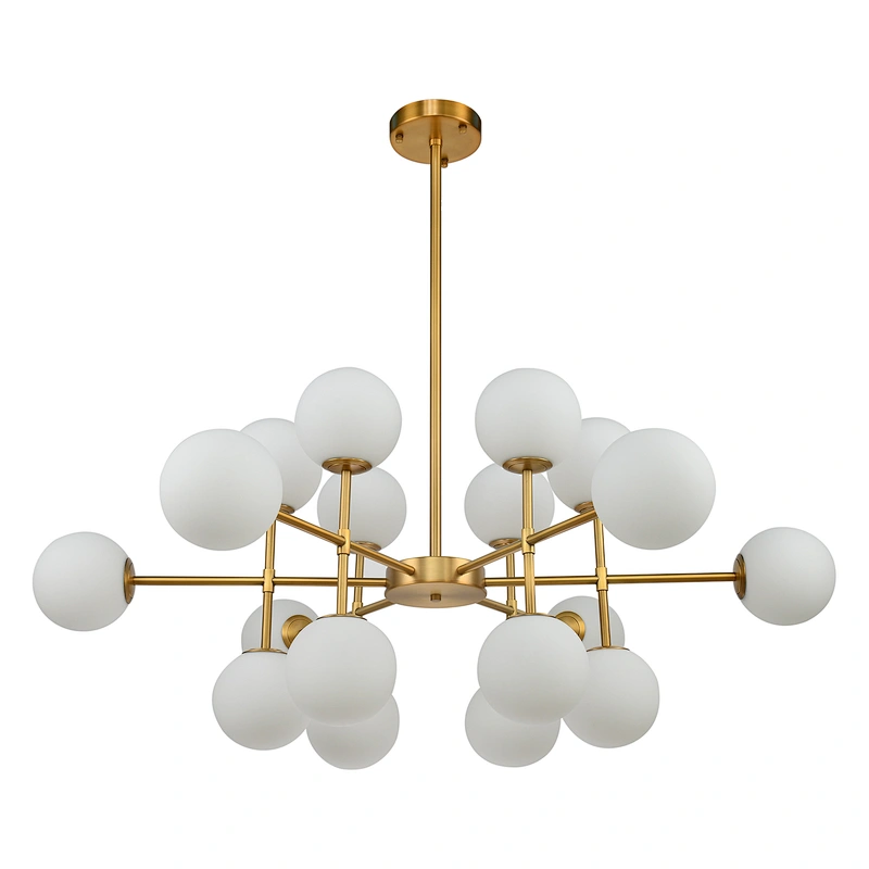18 lights Magic Pearl Opal Glass Chandelier